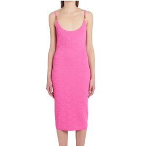 VERSACE SOLD OUT Medusa Embellished La Greca Jacquard Slipdress IT 38